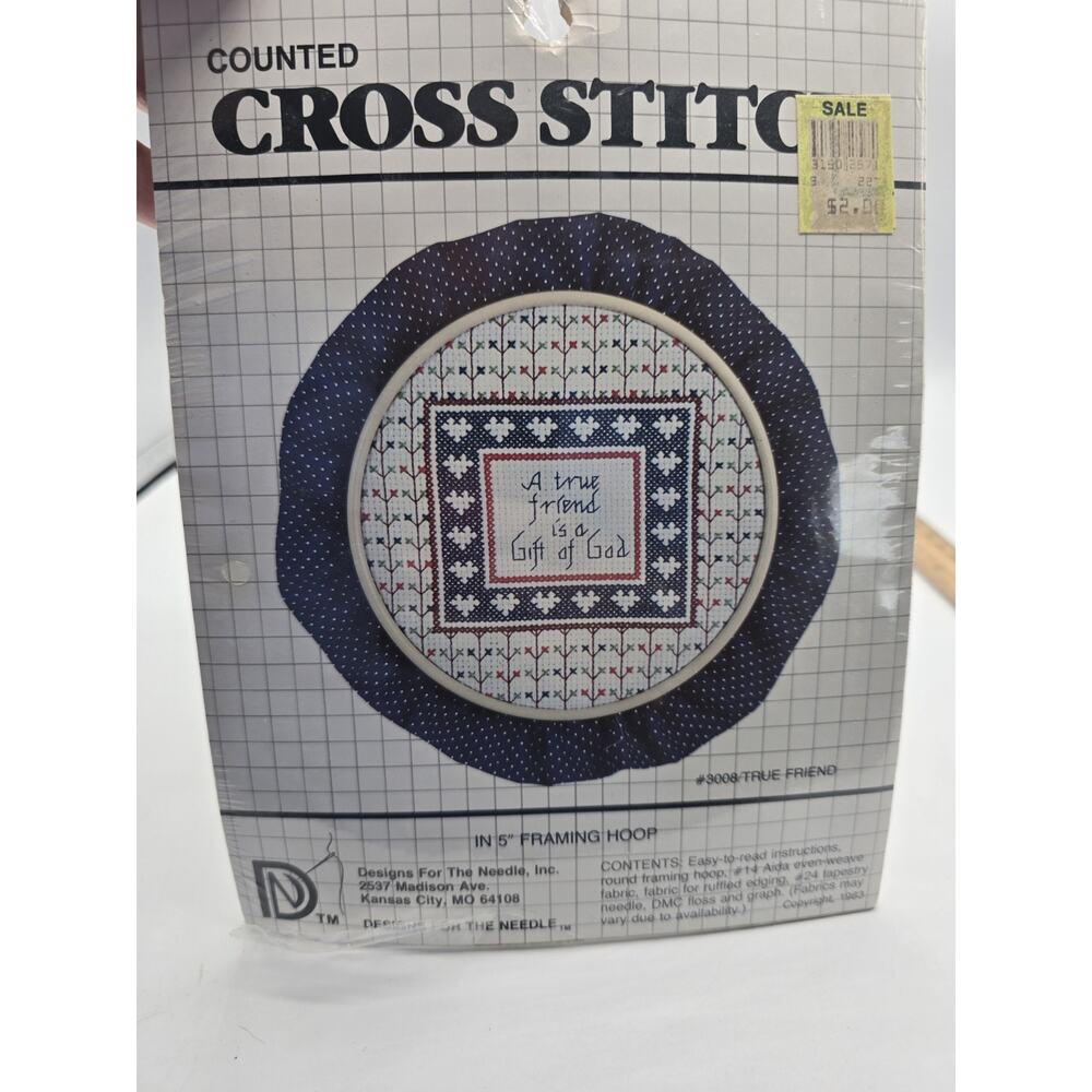 Vintage 1984 Designs For The Needle Counted Cross Stitch True Friend